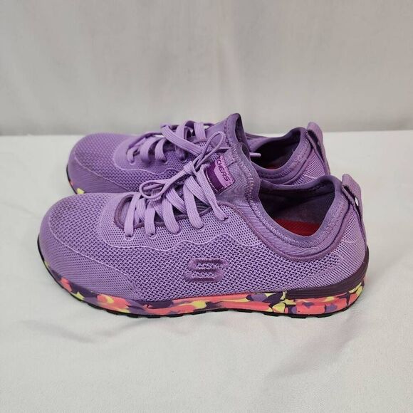 Skechers Size 7.5 Womens Bulklin Balran Comp Toe Sneaker Purple - Picture 6 of 8